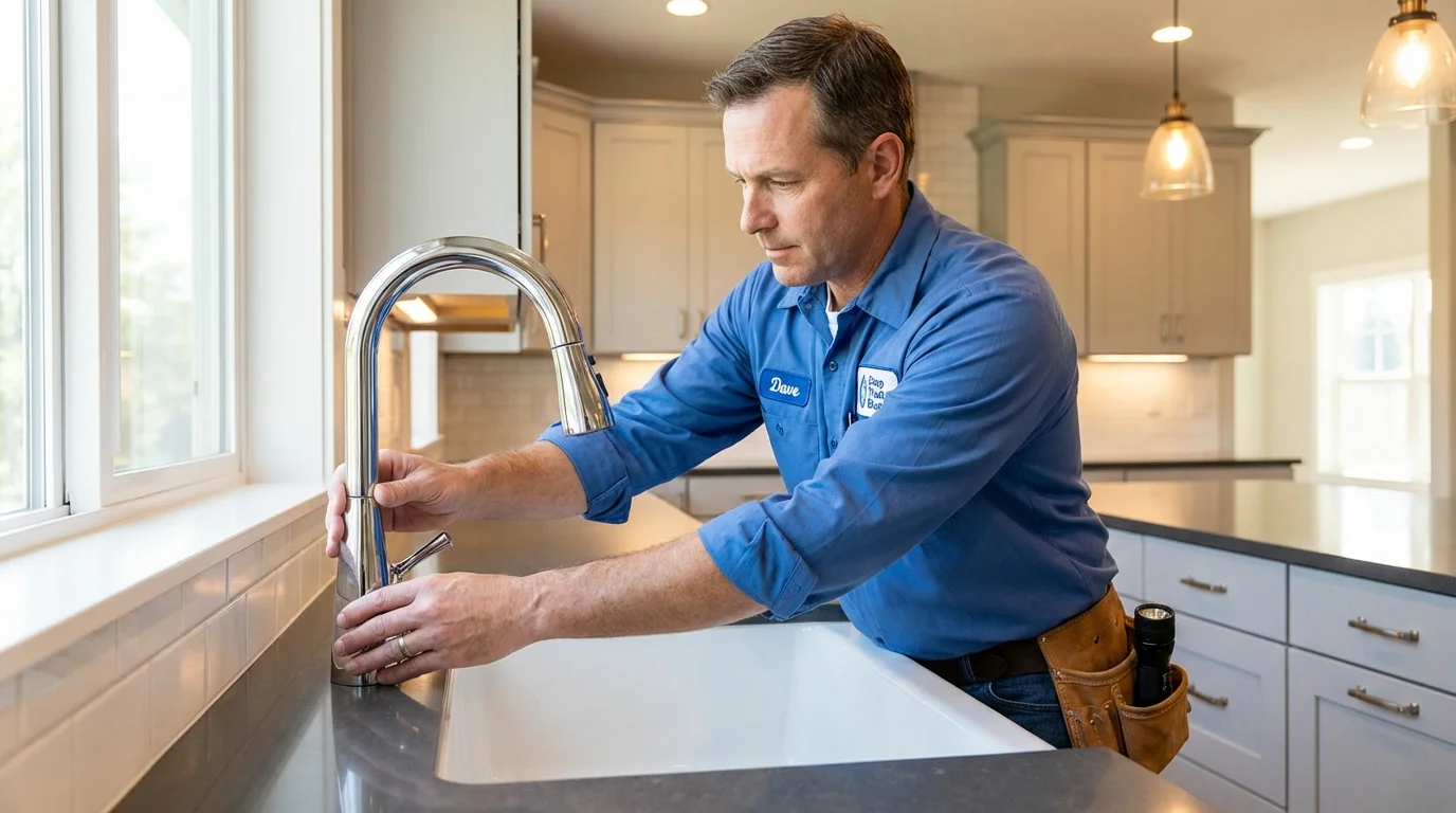 Kitchen faucet installation by Johns Plumbing LLC in Montclair