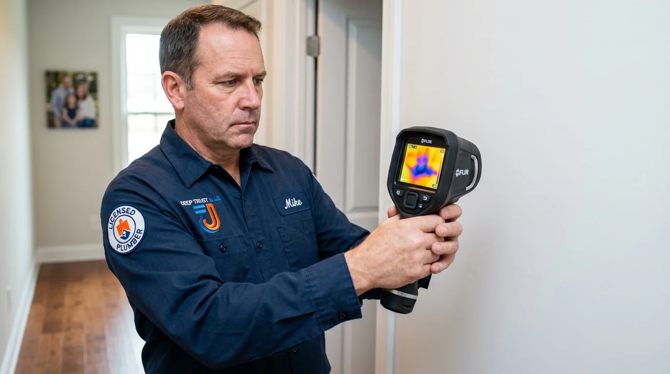 Thermal imaging leak detection by Johns Plumbing LLC in Montclair